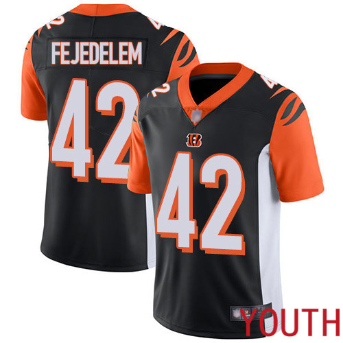 Cincinnati Bengals Limited Black Youth Clayton Fejedelem Home Jersey NFL Footballl #42 Vapor Untouchable->youth nfl jersey->Youth Jersey
